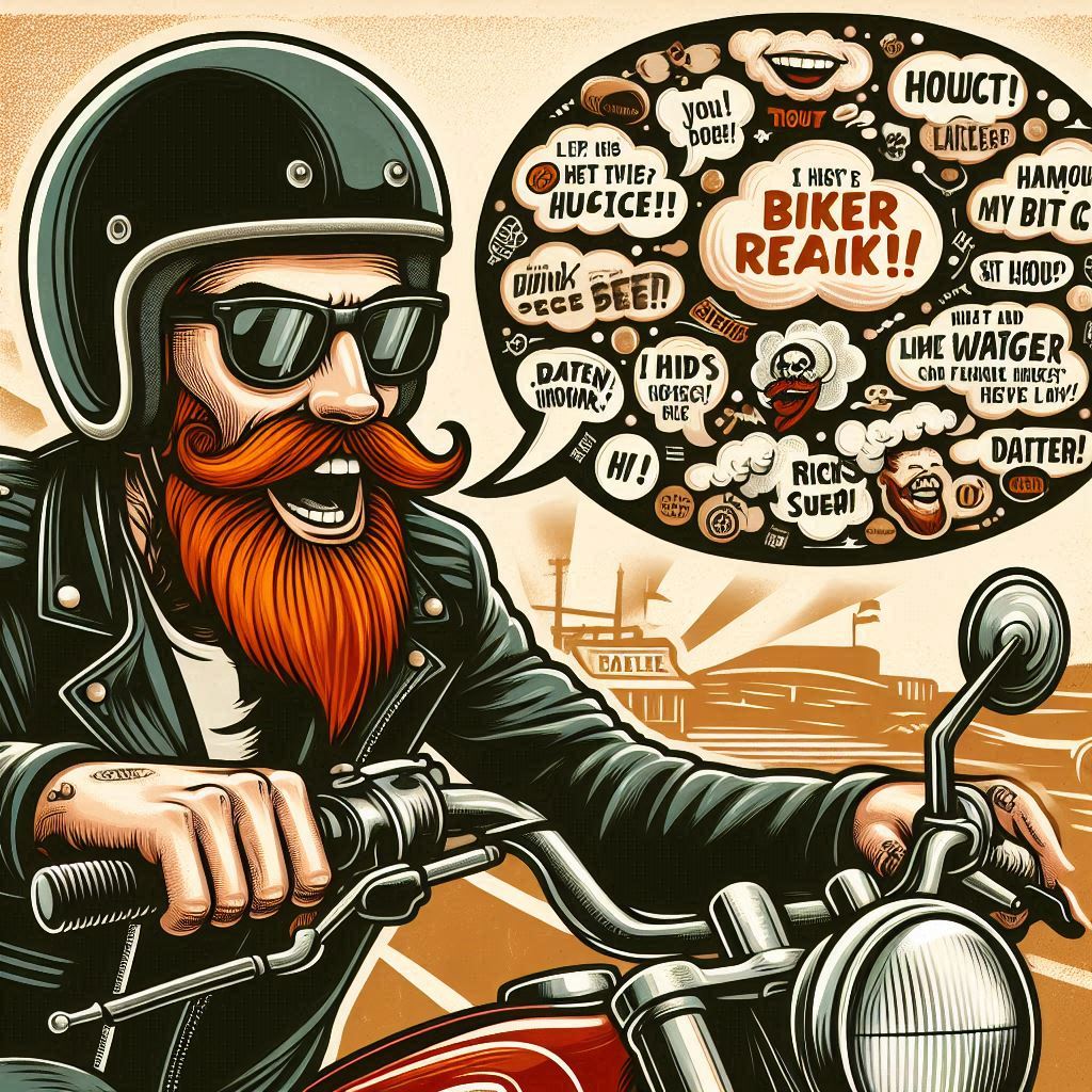 BikerSprüche Asphaltpiraten Vater und Sohn düsen durch die Gegend